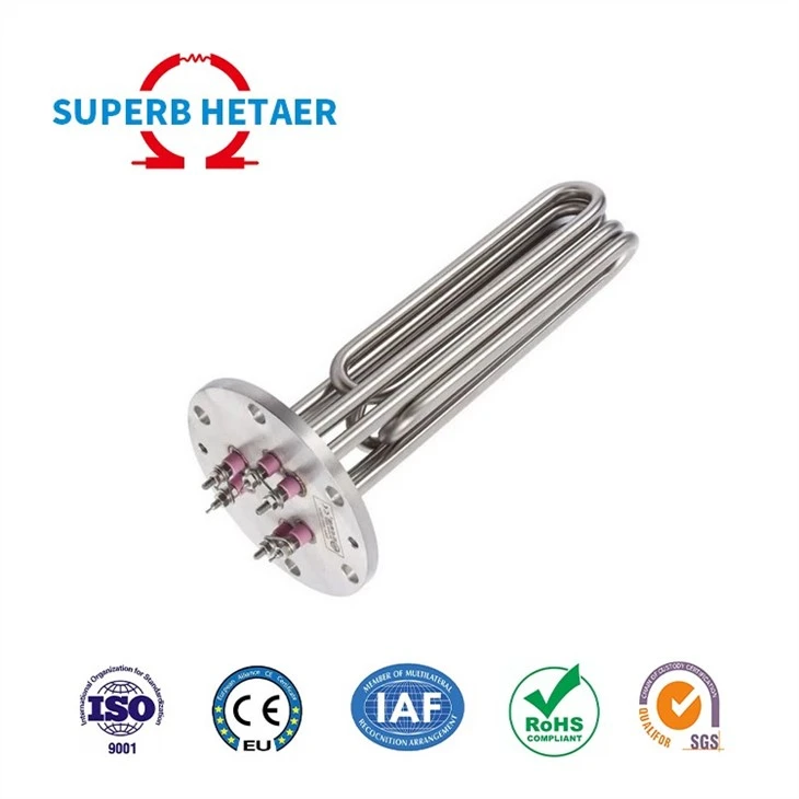 Electric Water Heater Element DC Immersion Tubular Heating Element With 1'' BSP/NPT