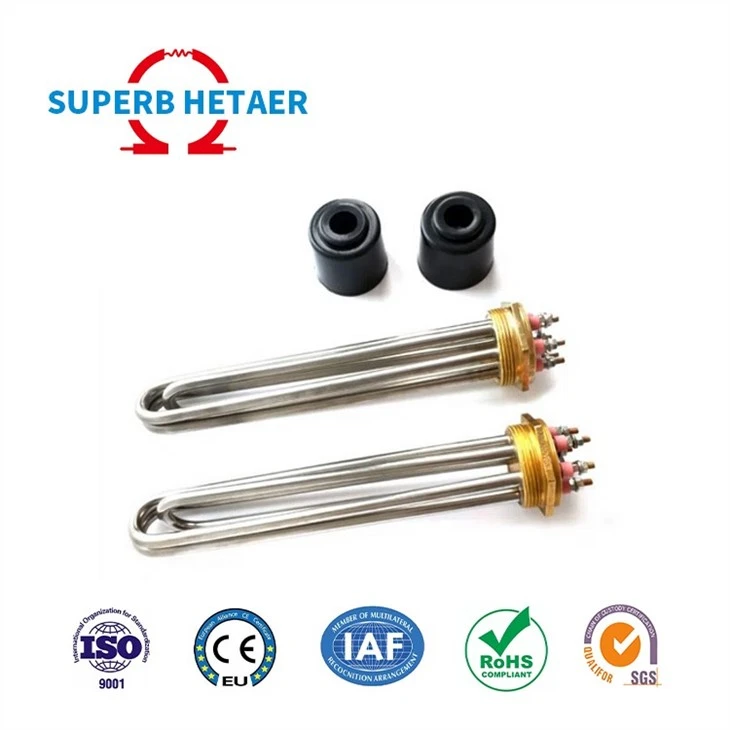 Electric Water Heater Element DC Immersion Tubular Heating Element With 1'' BSP/NPT