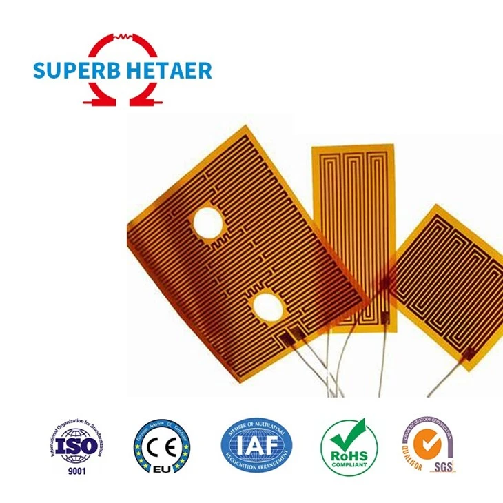 12v 24v 48v Flexible Electric Foil Kapton Film Heater